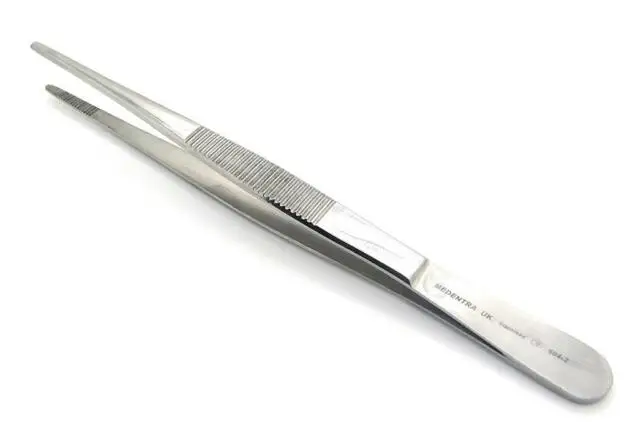 Stainless Steel Thumb Tissue Forceps Straight High Quality Medical Grade