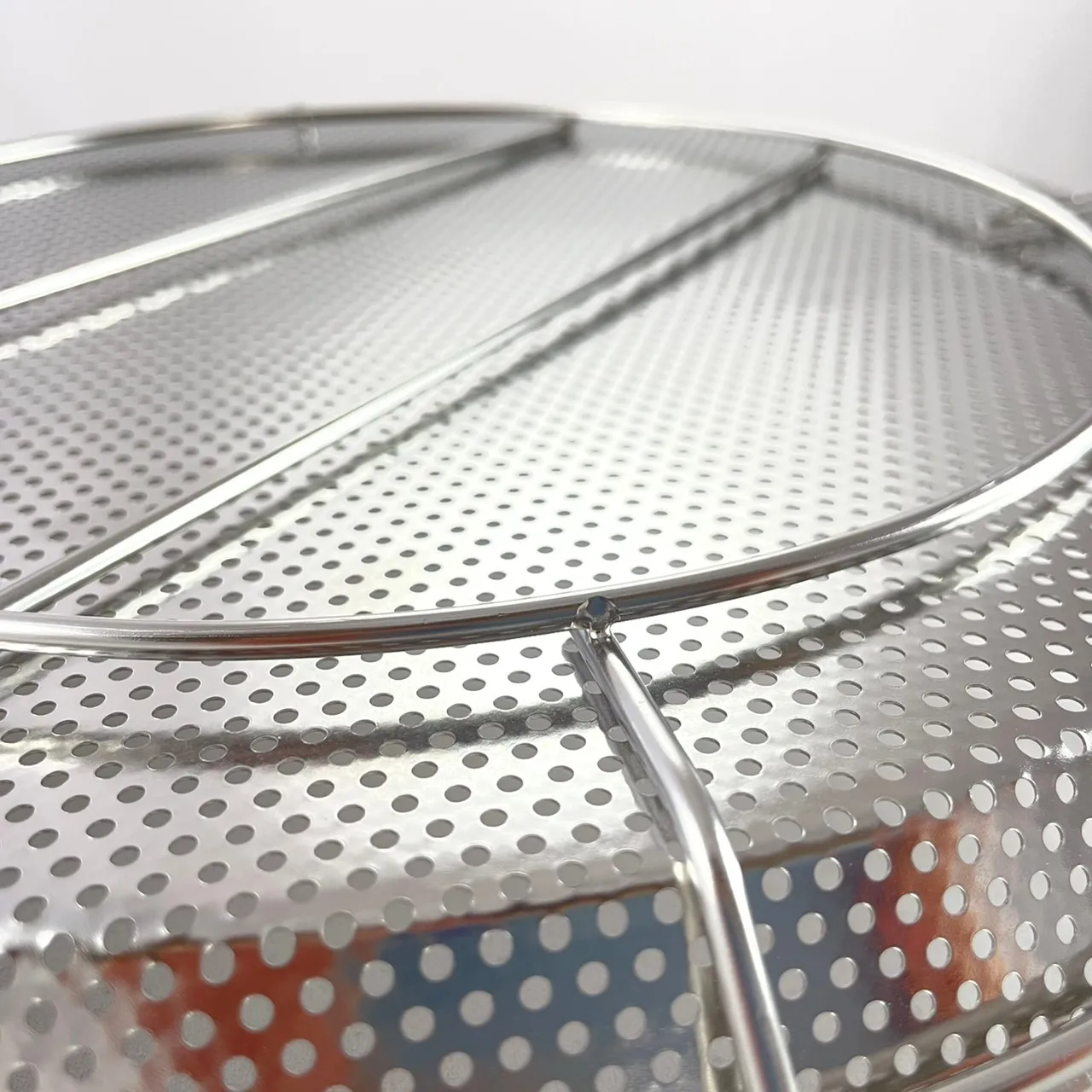 Perforated 18/8 Stainless Steel BBQ pizza pan baking tray