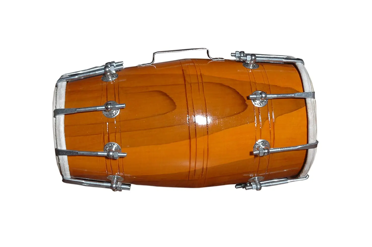 Деревянный Музыкальный барабан dholak с изображением крупного рогатого скота на заказ индийский музыкальный