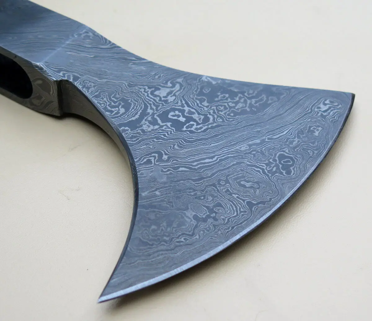 Уникальный топор ручной работы из дамасской Стали TOMAHAWK VIKING BLANK AXE HEAD ....