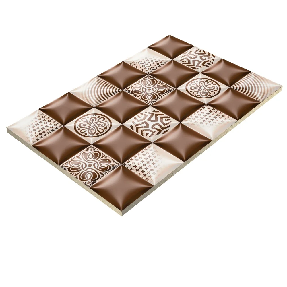 Glossy small brown pieces design use of living room+kitchen 300x450mm ceramic wall  tiles
