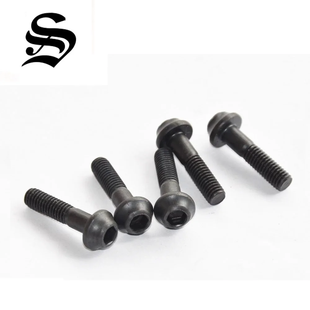 Auto fasteners black zinc slotted head machine dog point screw