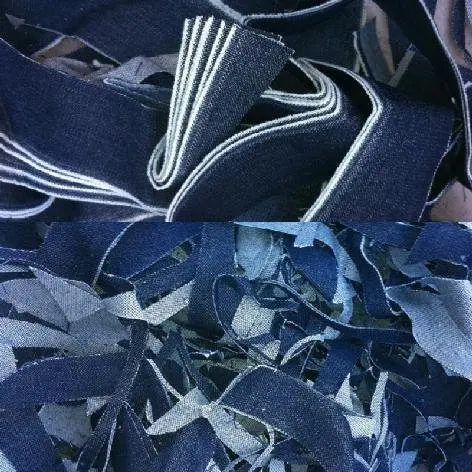 Hot Selling Denim Fabric Waste Cotton Textile 100% Denim Fabric Cutting Waste From Bangladesh