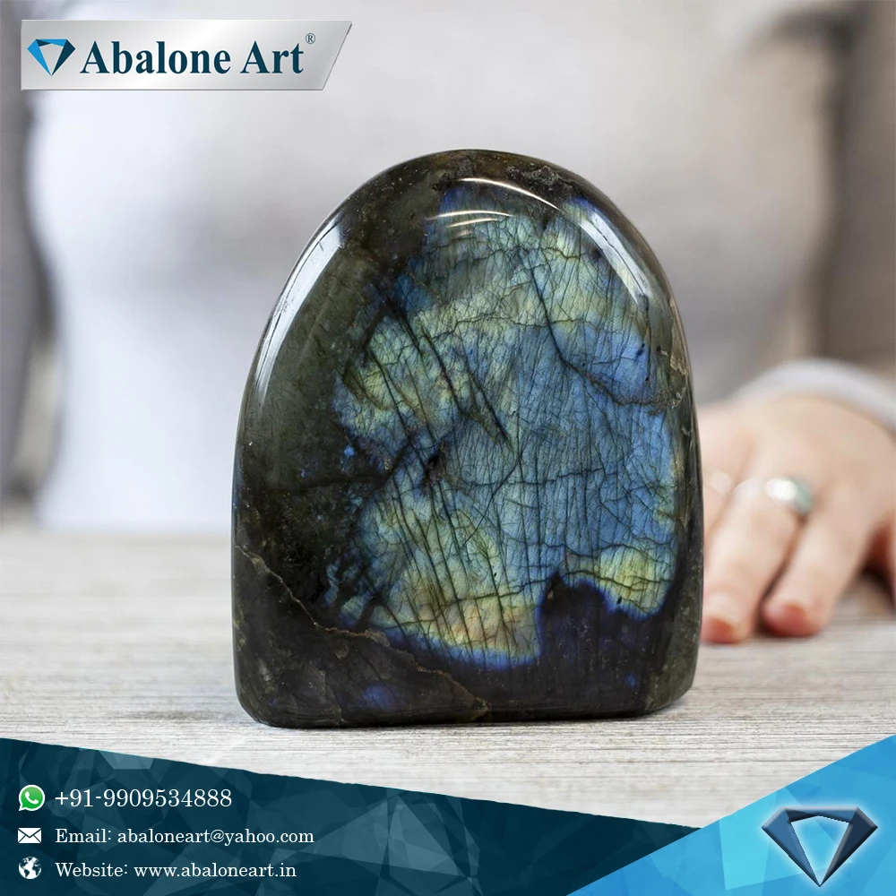  Ушка искусство одежда высшего качества продажа натурального полированного лабрадорит камень из кристалла исцеления Бал для дома украшения