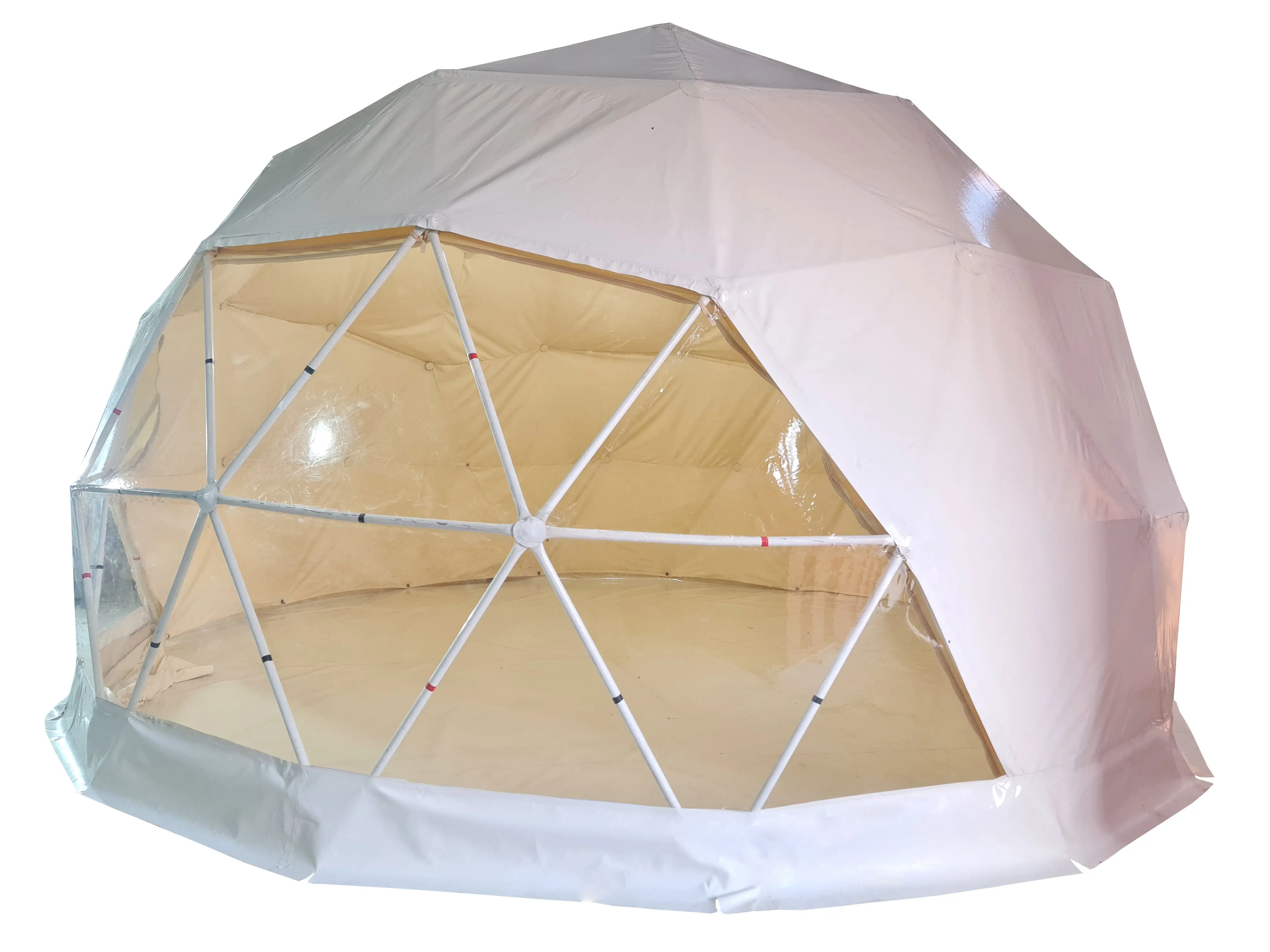 Luxury Geodesic Dome Glamping Tent For Outdoors with Sunlight-Windows Geodesic Tent For Outdoor Event Party Wedding Camping