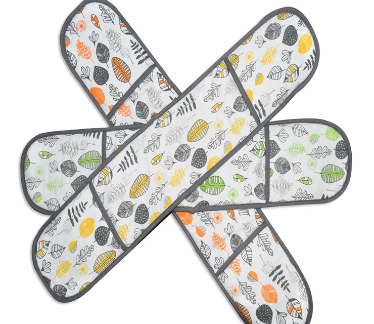 Printed Double Oven Gloves, Size 18x92cm 100% Cotton outer and 100% inner polyester filling