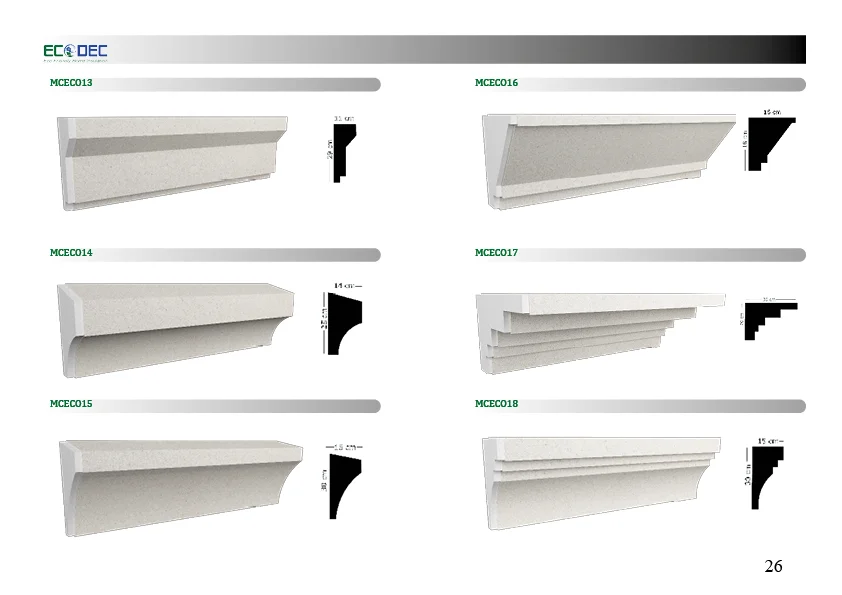 Modern Cornices Exterior EPS Mouldings MCECO8