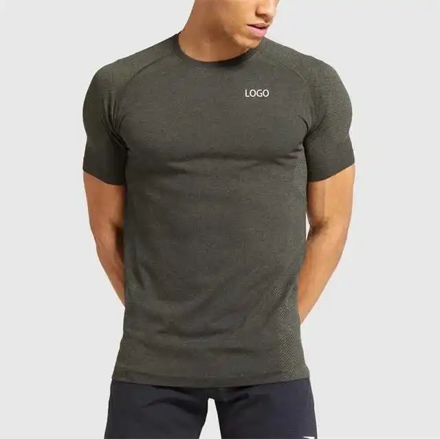 Best Workout t Shirts For Men Cotton Spandex Stretchable High Performance Training Shirts Slim Fit Hot Gym T Shirt