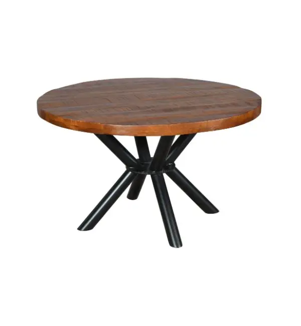High Quality Round Wooden Dining Table Made From 100% Solid Mango Wood For Home Furniture Dining Room and Wholesale