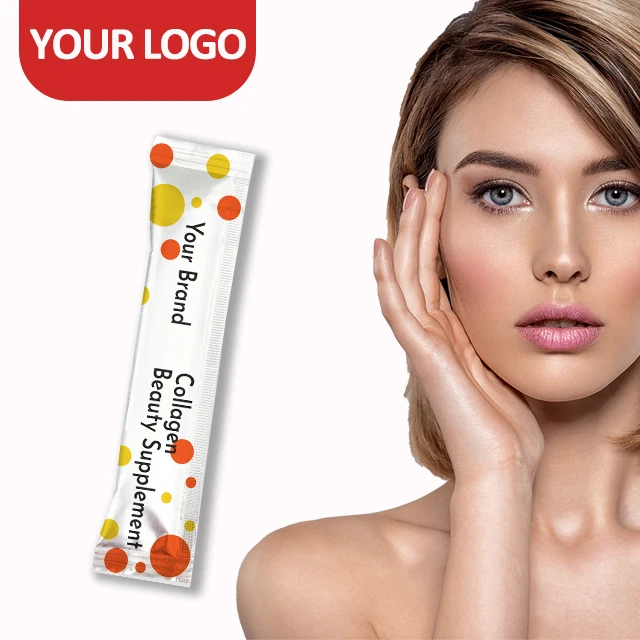 OEM your logo collagen drink powder peptides supplements promote proteins production help structure elastin and fibrillin