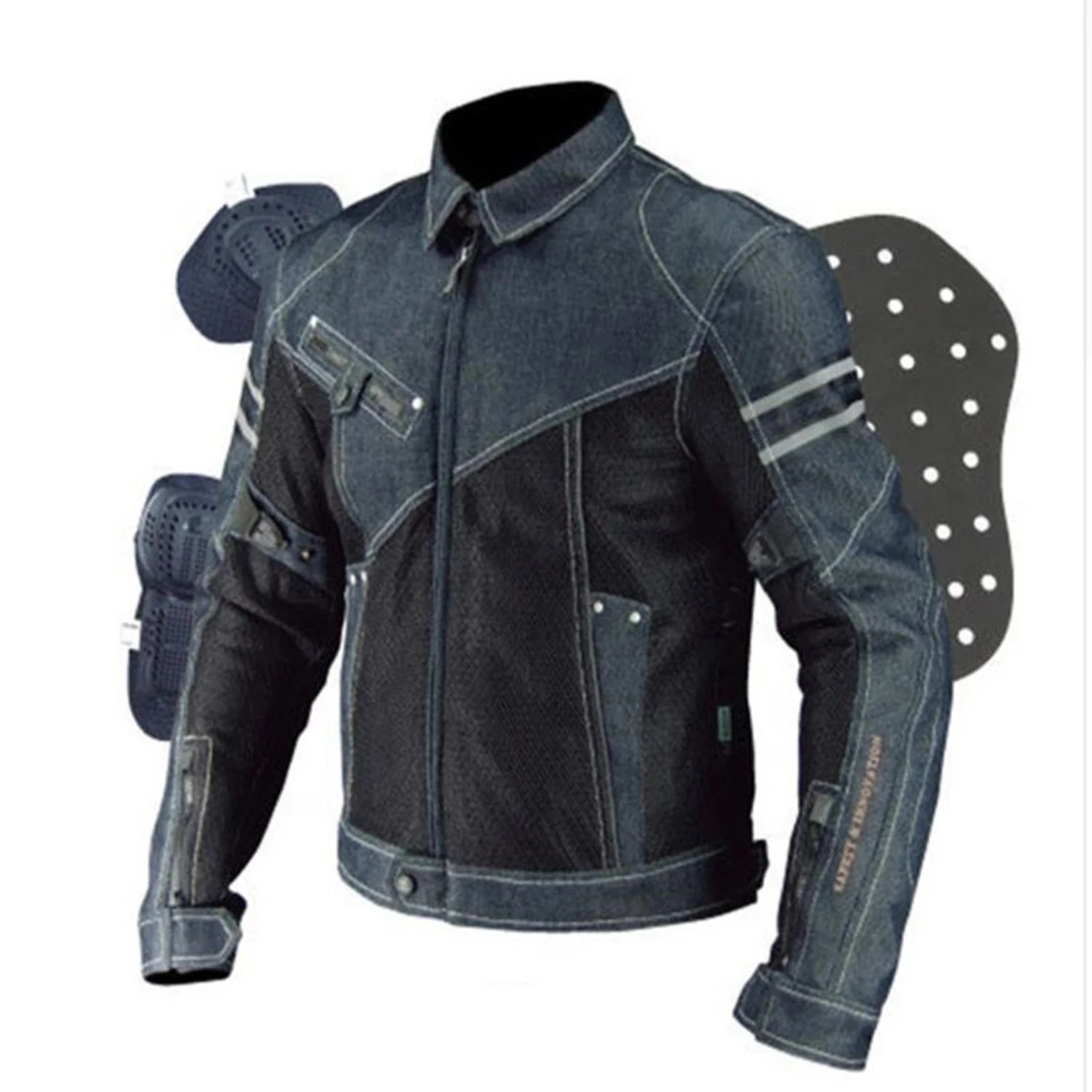 Custom Motorcycle Jacket Men Racing Suit Motocross Jeans Windproof Moto Denim Jackets Protective Gear Removable Liner 2 Colors