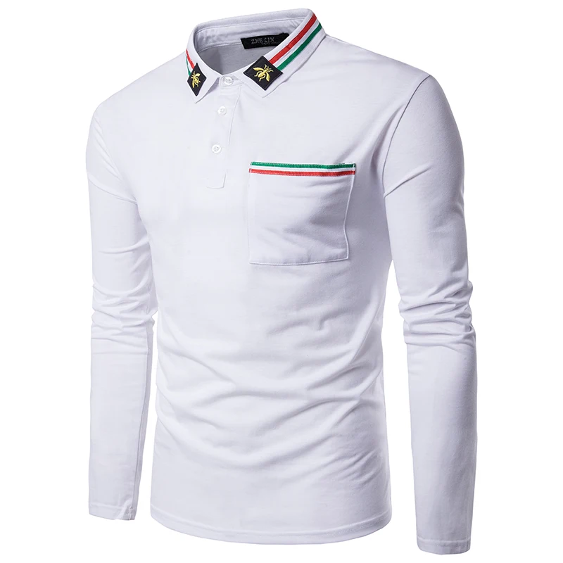 
Индивидуальная футболка-поло, однотонная облегающая футболка с длинным рукавом и карманами 