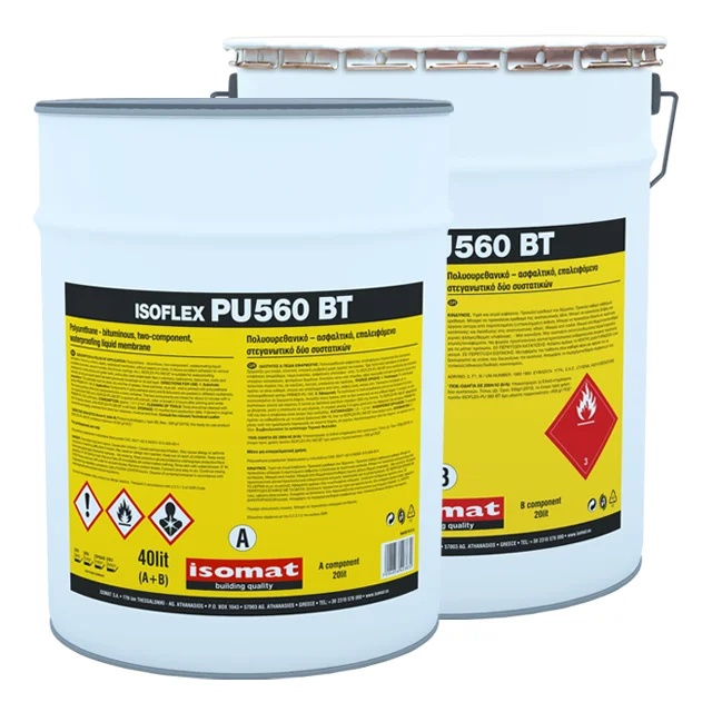 Polyurethane-bituminous, 2-component, liquid waterproofing membrane