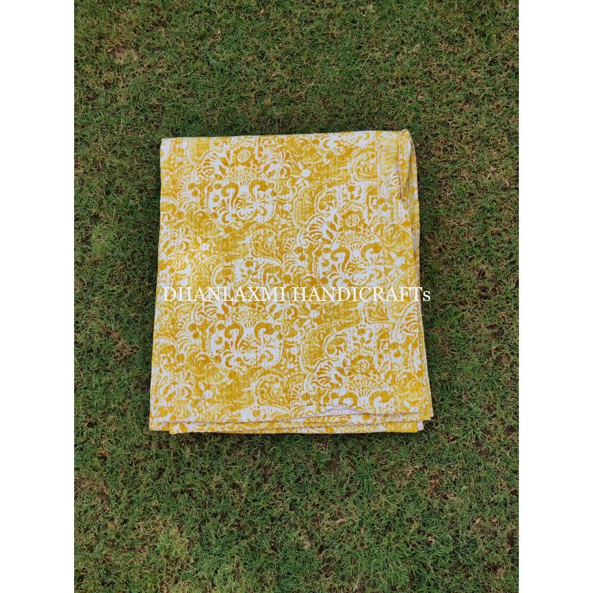 100% хлопок ручная работа Персиковое красивое домашнее декоративное индийское цветочное ручное одеяло Kantha покрывало оптом