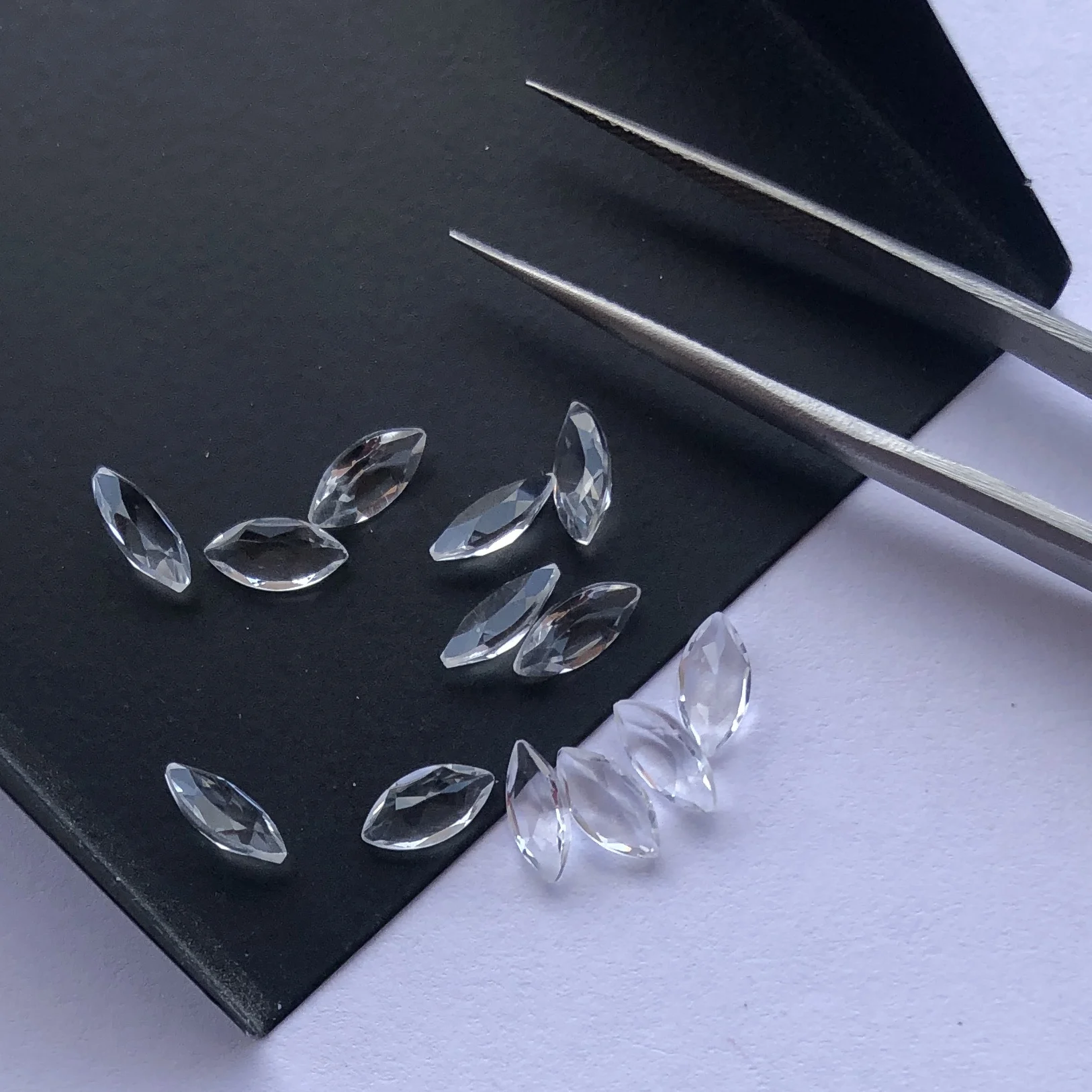 4x8mm Natural Crystal Quartz Stone Faceted Marquise Cut Loose Gemstones Supplier from Wholesaler Buy at Factory Price Online Now