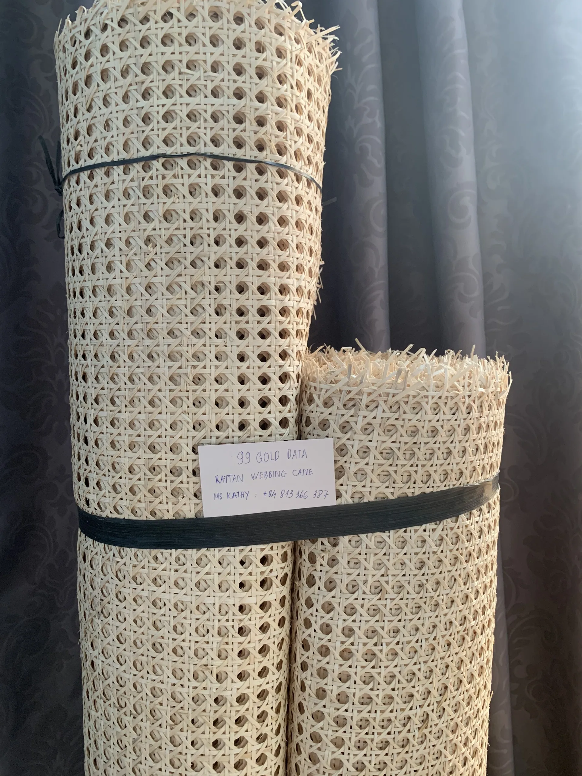 Best Selling 2021 Bleached Rattan Cane Webbing Roll - Natural Mesh square Woven Rattan Cane Webbing