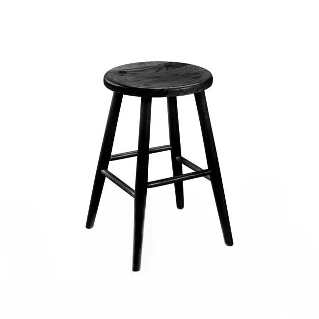 Оптовая продажа с фабрики, Круглый Деревянный барный стул, кухонный барный стул, минималистичный функциональный и компактный стул из массива дерева