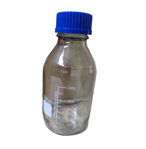 
Reagent Bottles clear soda glass with GL45 screw cap 
