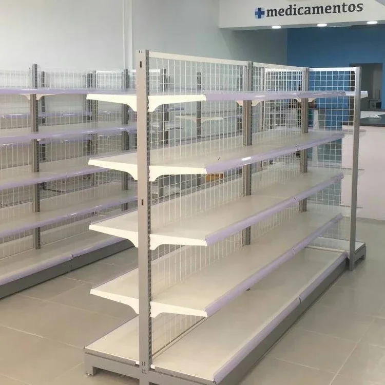 
Square-tube back-webbing metal supermarket shelf/equipment 