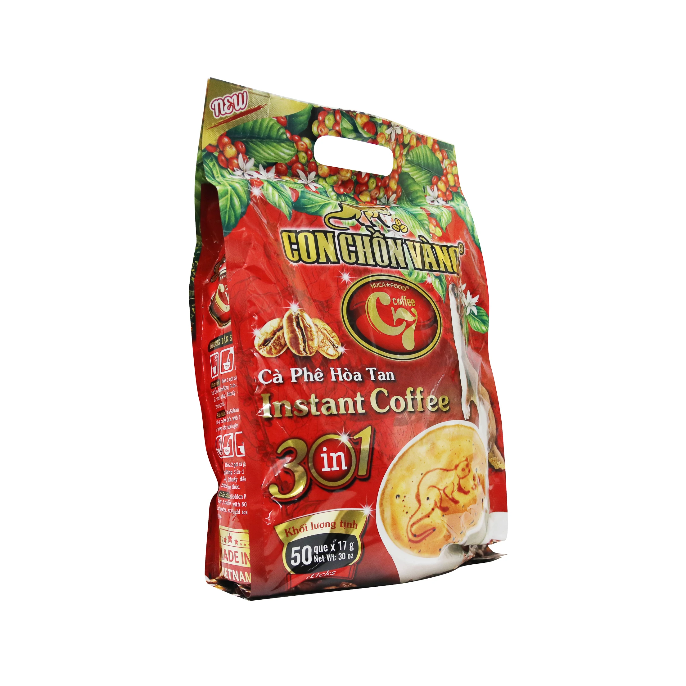 Вьетнам 3 в 1 500 г кафе частная торговая марка «Golden weasel» OEM ODM жирный вкус сливочный аппарат кофе HucaFood