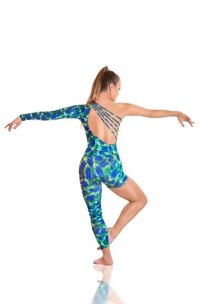 Производители Новое поступление высокое качество лирическое платье синие зеленые современные танцевальные костюмы