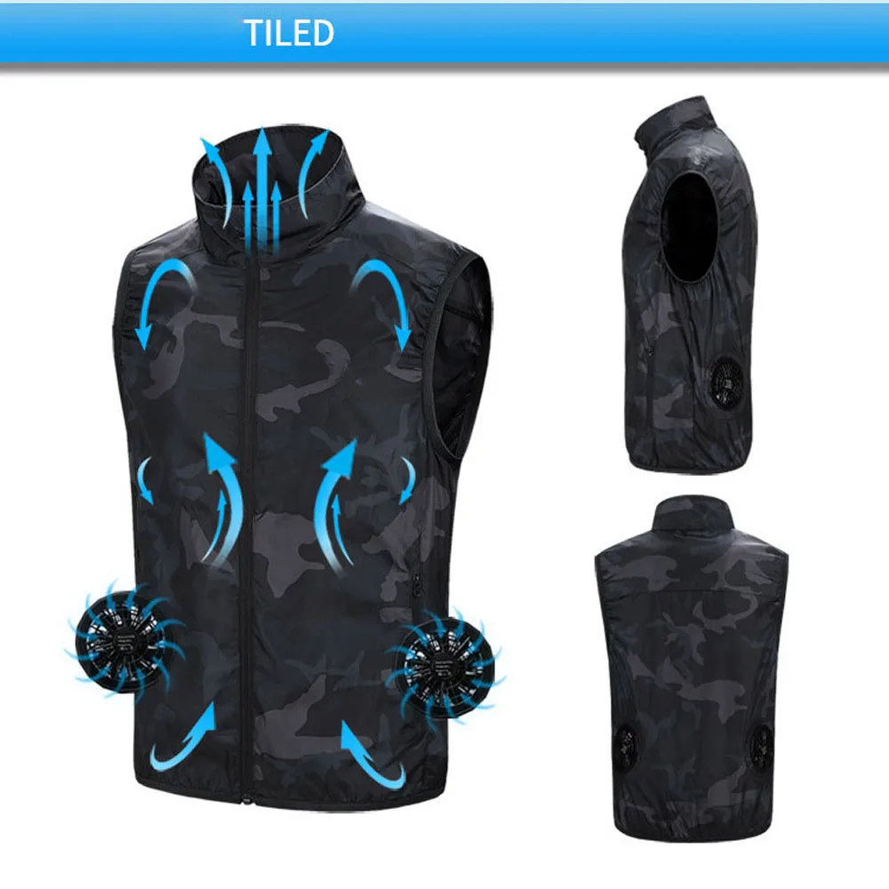 
fan vest vest smart fan cooling clothing men quick drying adjustable size heat prevention cool clothes 