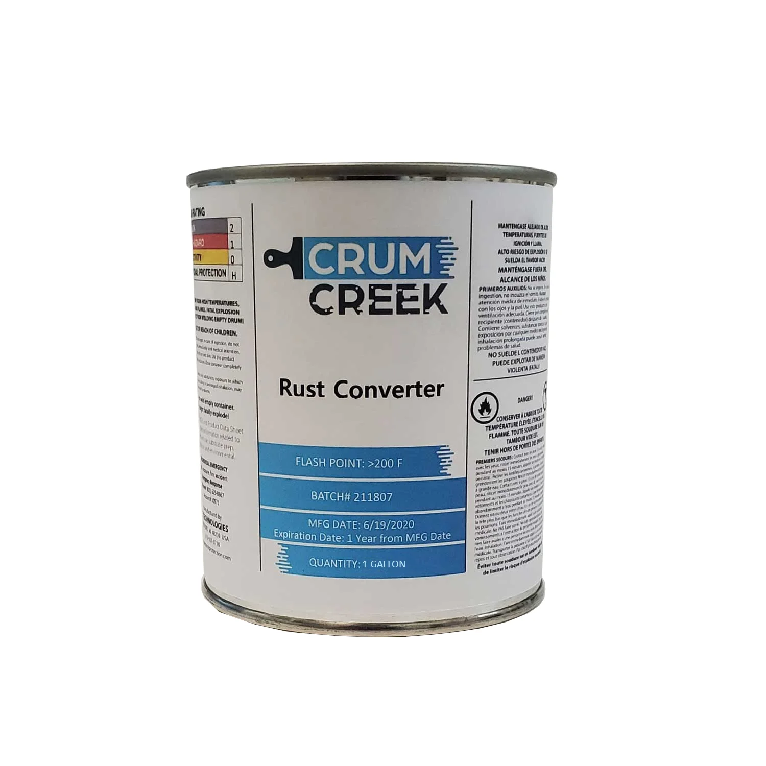 Crum Creek Rust Converter Chemically Change Rust on Metal Surfaces to Stop Corrosion
