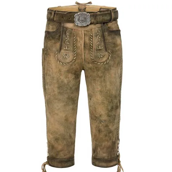 
Genuine Leather German Bavarian Lederhosen Oktoberfest Wear Mens Costumes 