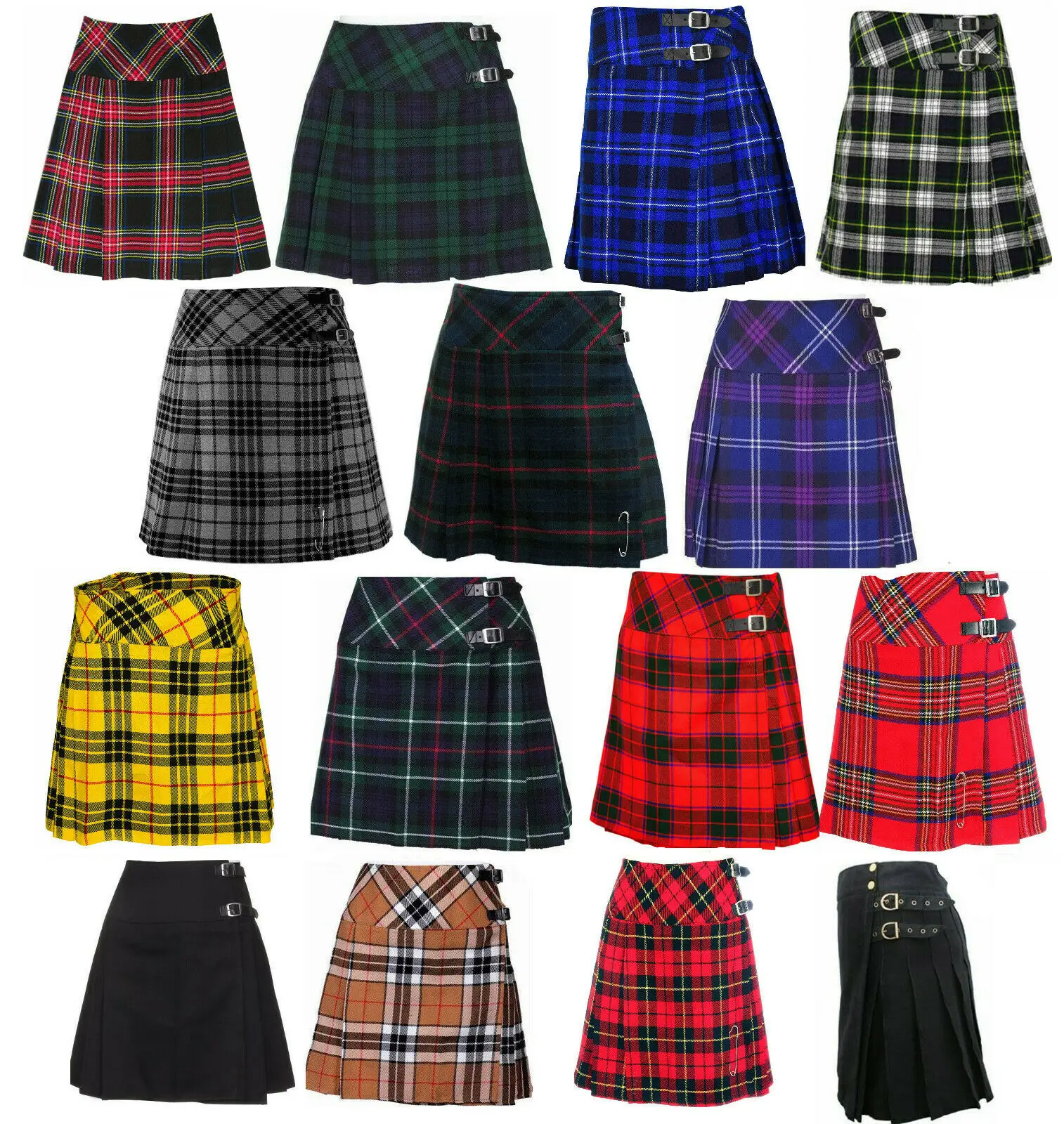 Scottish ladies kilt mini billie skirt made of clan tartan any sizes