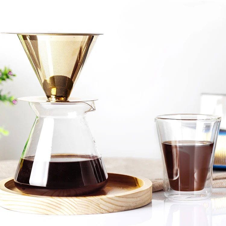 Ecocoffee высококачественный Лидер продаж, капельный чайник для кофе, гусиная шея, Перколятор, цвет 304, нержавеющая сталь, черный