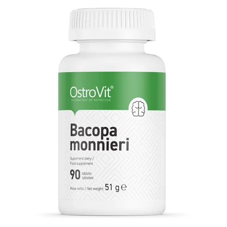 OstroVit Bacopa Monnieri 90 tablets improvement of memory, concentration and focus positive effect on the nervous system