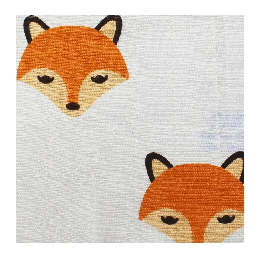 Honey Bee Design Printed Super Soft Organic Cotton Double Muslin Fabrics