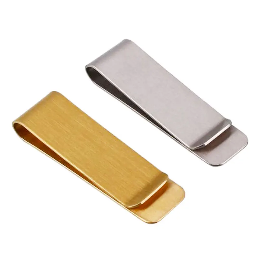Простой металлический рекламный тонкий зажим для денег из нержавеющей стали