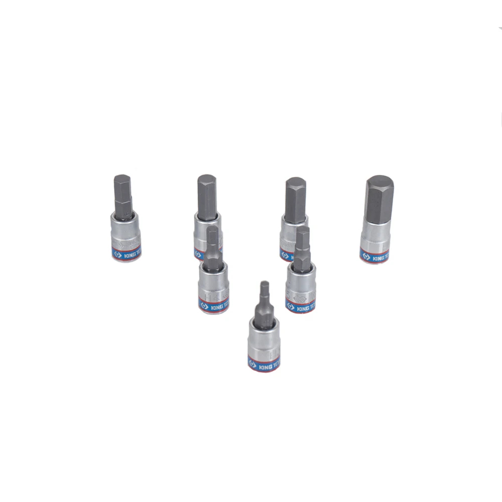 KING TONY High Grade 7 PCS 1/4 Inch Hex Bit Socket Set Taiwan Hand Tool Kit 2127PR