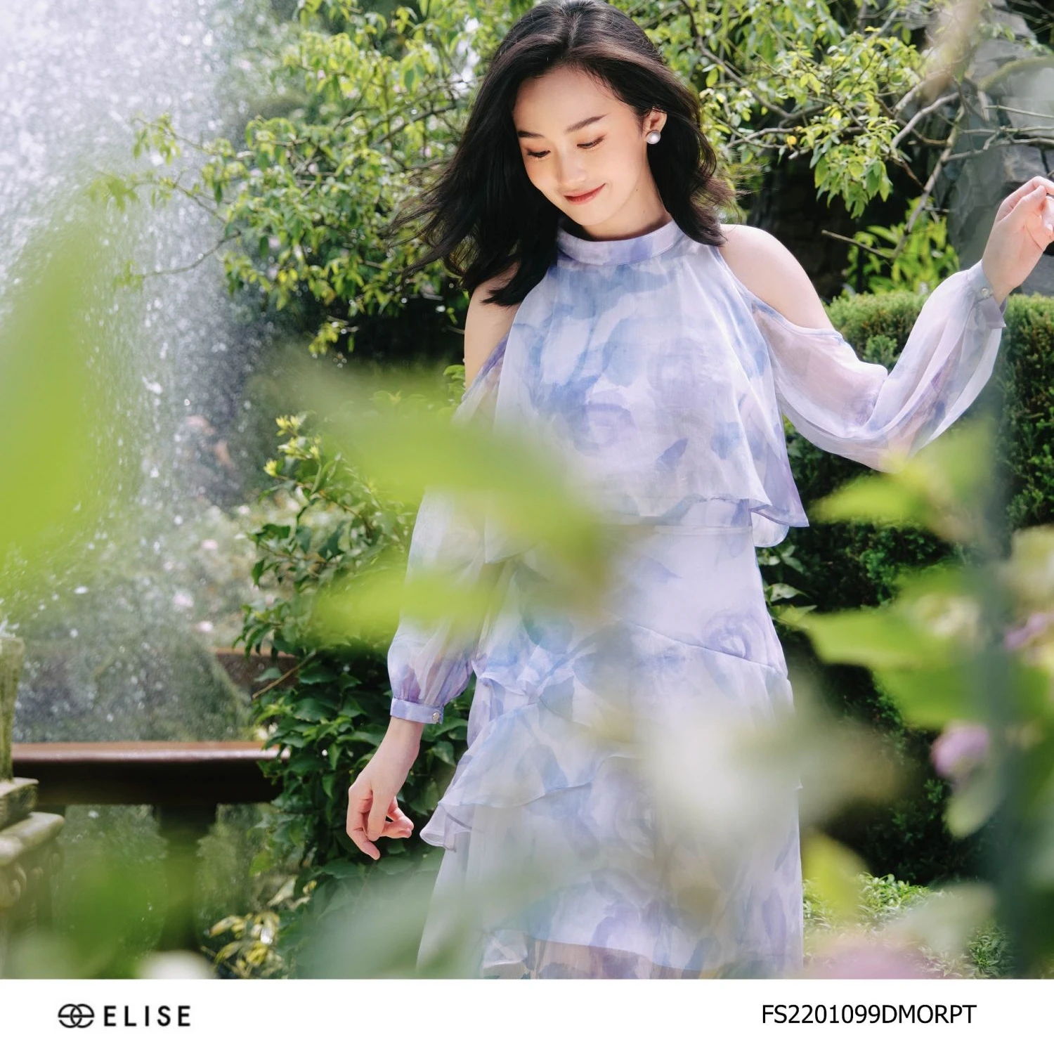 2022 Summer  Off Shoulder Dress Mandarin Collar Long Dresses Women Wholesale Elise Fashion