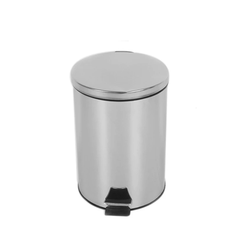 Hotel Room Metal Recycling Foot Pedal Bin 3L Trash Bin Small Waste Bin for Kitchen Restaurants