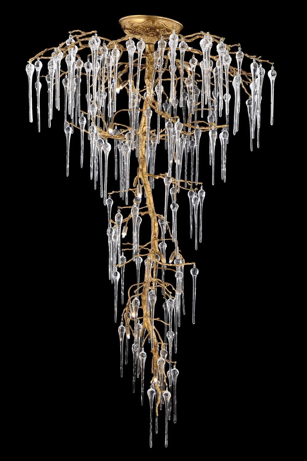 Yellow Painted Classical Chandelier AVONNI-AV-4168-18BSA for Alon, Lobby, Stairwell and similar places