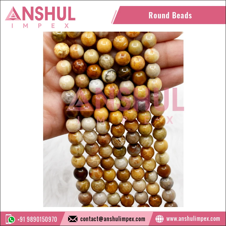 Loose Gemstone Bulk Selling Multiple Usage Natural Pure Coral 8mm Round Beads