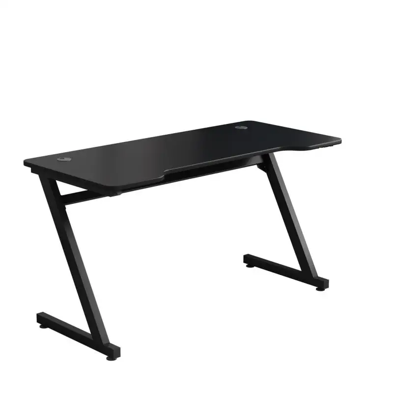 Simple design custom size desktop blue red color MDF board computer table with USB hub