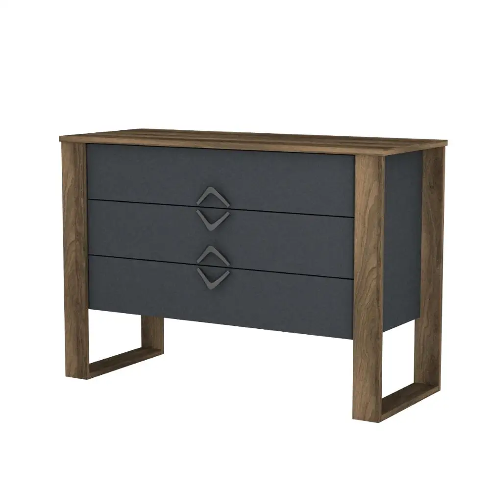 Exclusive Bumerang Wooden Bedroom Furniture Chest of Drawers Wood Walnut Anthracite