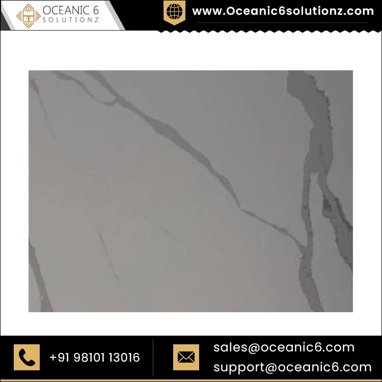 Bianco Calacatta композитные кварцевые столешницы с индивидуальной толщиной для