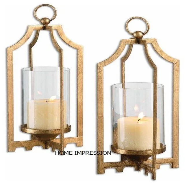 Antique Design Decorative Lantern Black And Gold Bulk Iron Wrought Lanterns Wholesale Home Harden Decor Lantern At Low Price