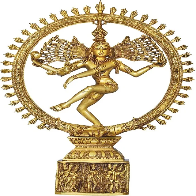 
Nataraja Shiva Idol Sculpture Handmade Antique Dancing Nataraj Pratima Statue Home Decor Figurine 