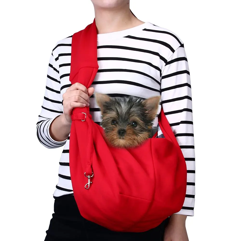 Small Dog Cat Carrier Sling Hands Free Pet Puppy Outdoor Travel Bag Tote Reversible