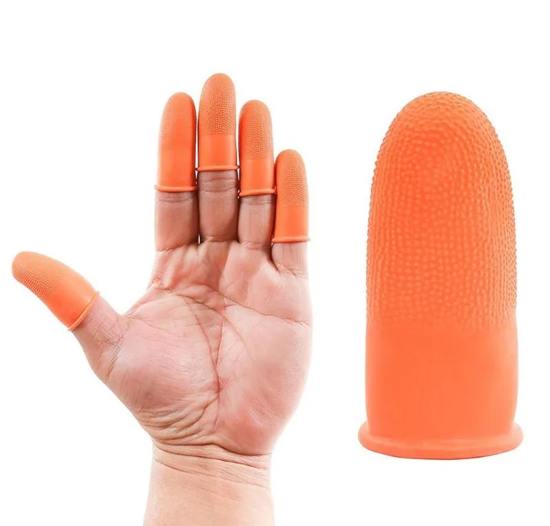 
Finger Stall Latex Antislip Powder Free Finger Cot for General Purposes 