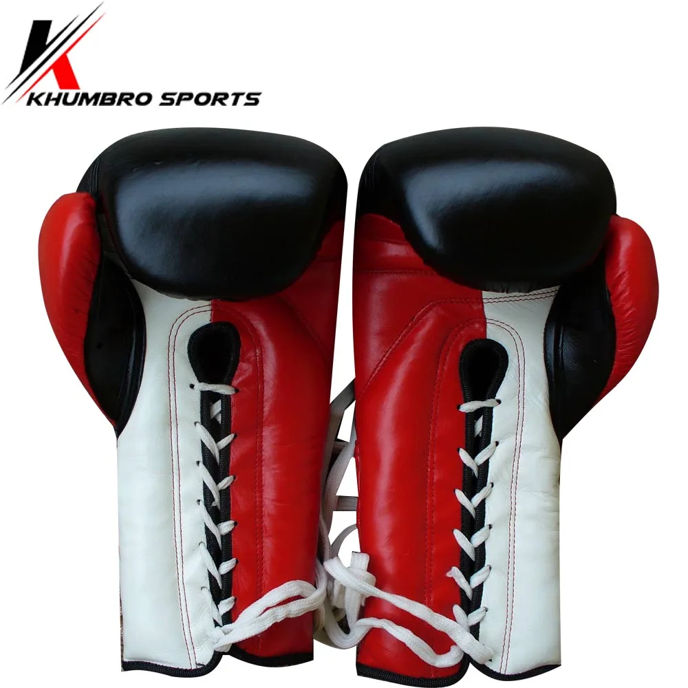 
Boxing Gloves Grant lace and loop Leather Boxing Gloves laced-up for Clubs Gym Boxing Fitness 