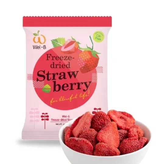 Strawberry Freeze Dried Dried Fruit Product Of Thailand Snack Fruit Freeze Dried Strawberry Snack Fruit