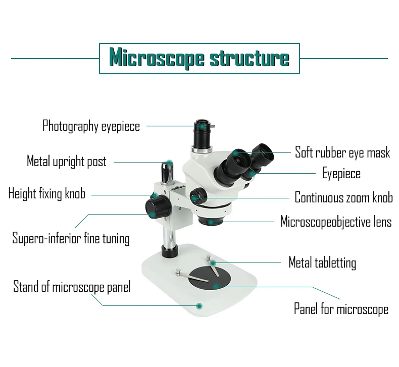 Dragon RL-M3T 7X-50X Simul Focal Trinocular Zoom Stereo Microscope For PCB Soldering Repair Mikroskop