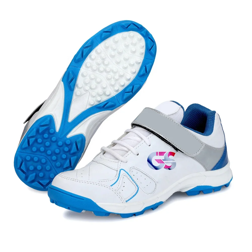 2022 New Design Wholesale Luxury Professional Leather Breathable Upper Rubber Spikes Soul Anti Slip Training Sport Cricket Shoes