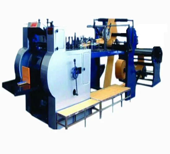 
SENIOR make INDIAN brown mini flat square bottom carry food roll fed shopping kraft small grocery paper bag making machine 